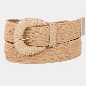 Women’s Braided Elastic Belt in Ivory NIP